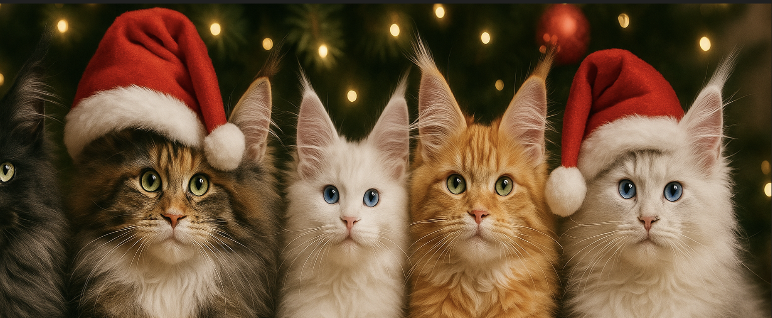 Holiday Maine Coon kittens