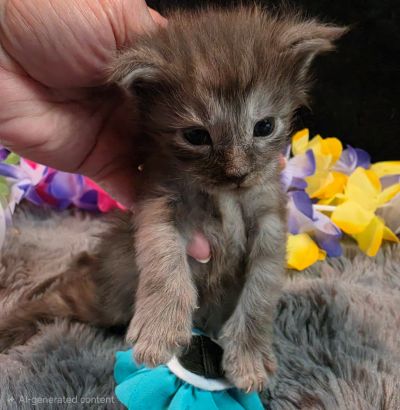 Michelangelo blue collar silver black shaded Maine Coon kitten photo 8